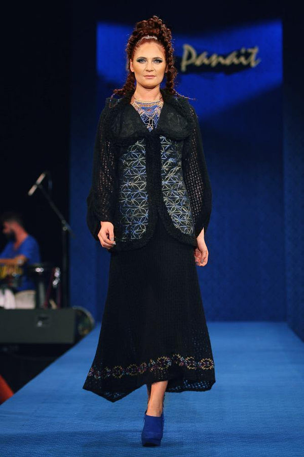 Rochie tricot cu broderie  Liza Panait Liza Panait Online Boutique